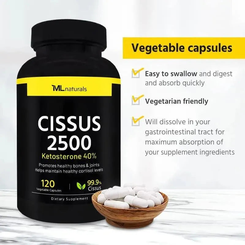 ML NATURALS - ML Naturals Cissus 2500Mg. 120 Capsulas - The Red Vitamin MX - Suplementos Alimenticios - {{ shop.shopifyCountryName }}