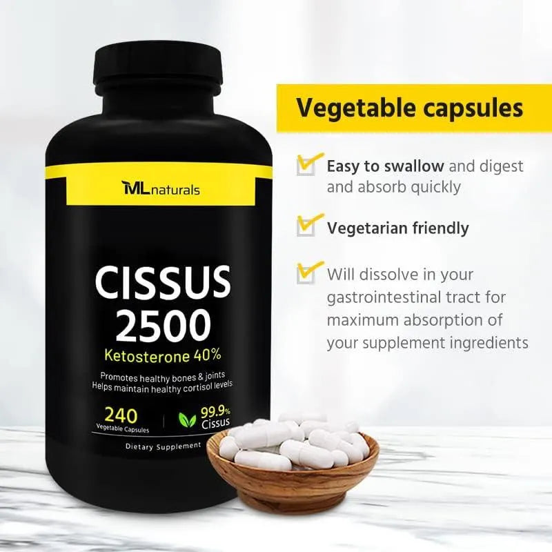 ML NATURALS - ML Naturals Cissus 2500Mg. 240 Capsulas - The Red Vitamin MX - Suplementos Alimenticios - {{ shop.shopifyCountryName }}