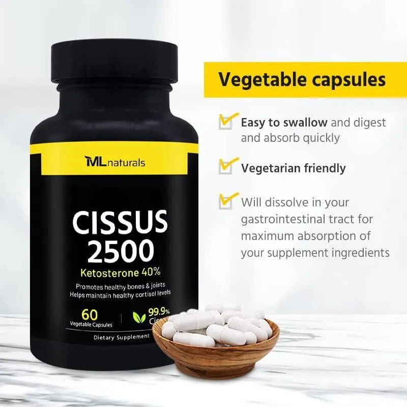 ML NATURALS - ML Naturals Cissus 2500Mg. 60 Capsulas - The Red Vitamin MX - Suplementos Alimenticios - {{ shop.shopifyCountryName }}