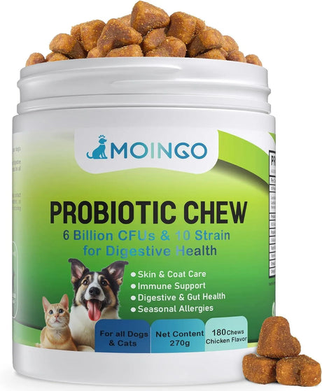 MOINGO - Moingo Probiotics for Dogs Chicken Flavored 180 Masticables - The Red Vitamin MX - Probióticos Para Perros - {{ shop.shopifyCountryName }}