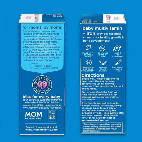 MOMMY'S BLISS - Mommy's Bliss Baby Multivitamin + Iron Liquid 30Ml. - The Red Vitamin MX - Suplementos Alimenticios - {{ shop.shopifyCountryName }}