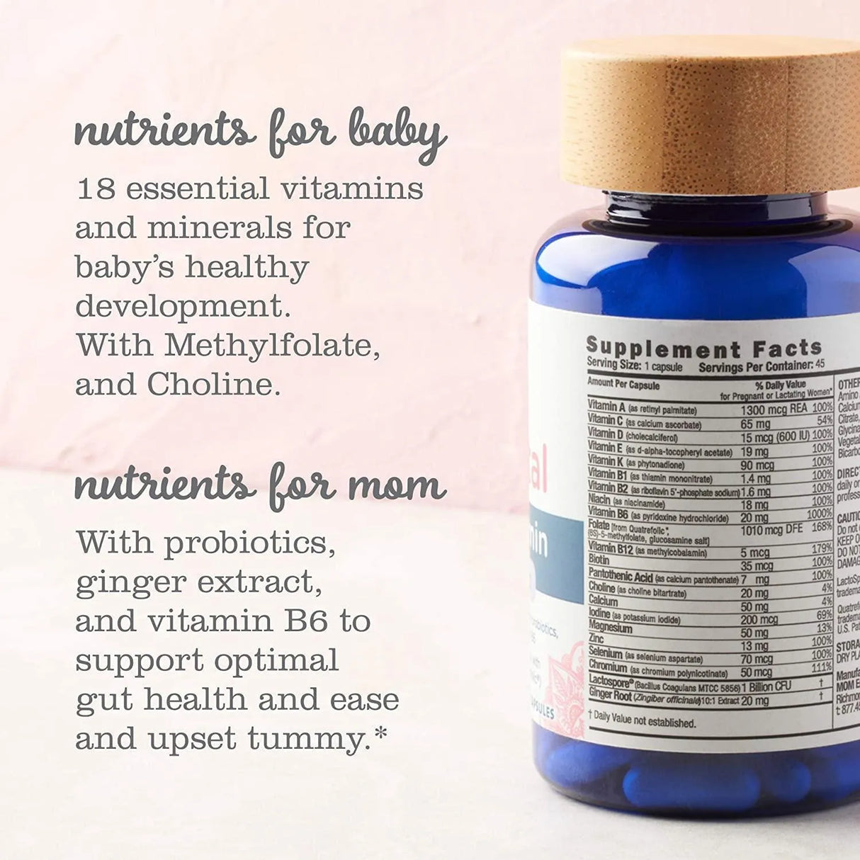 MOMMY´S BLISS - Mommy's Bliss Prenatal Multivitamin + Probiotic 45 Capsulas - The Red Vitamin MX - Suplementos Alimenticios - {{ shop.shopifyCountryName }}