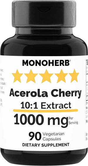 MONOHERB - Monoherb Acerola Cherry Extract 90 Capsulas - The Red Vitamin MX - Suplementos Alimenticios - {{ shop.shopifyCountryName }}