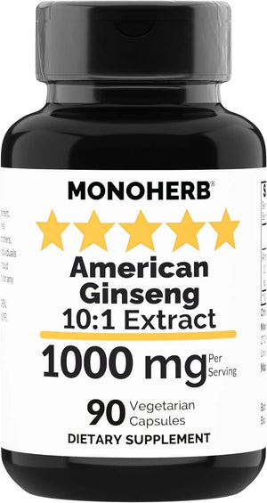 MONOHERB - Monoherb American Ginseng Extract 1000Mg. 90 Capsulas - The Red Vitamin MX - Suplementos Alimenticios - {{ shop.shopifyCountryName }}