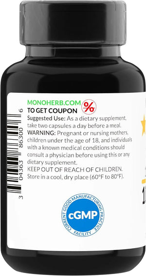 MONOHERB - Monoherb American Ginseng Extract 1000Mg. 90 Capsulas - The Red Vitamin MX - Suplementos Alimenticios - {{ shop.shopifyCountryName }}