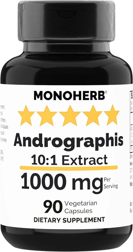 MONOHERB - Monoherb Andrographis Extract 1000Mg. 90 Capsulas - The Red Vitamin MX - Suplementos Alimenticios - {{ shop.shopifyCountryName }}