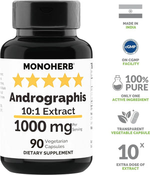 MONOHERB - Monoherb Andrographis Extract 1000Mg. 90 Capsulas - The Red Vitamin MX - Suplementos Alimenticios - {{ shop.shopifyCountryName }}