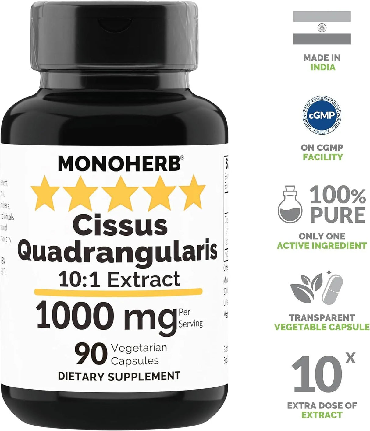 MONOHERB - Monoherb Cissus Quadrangularis Extract 1000Mg. 90 Capsulas - The Red Vitamin MX - Suplementos Alimenticios - {{ shop.shopifyCountryName }}