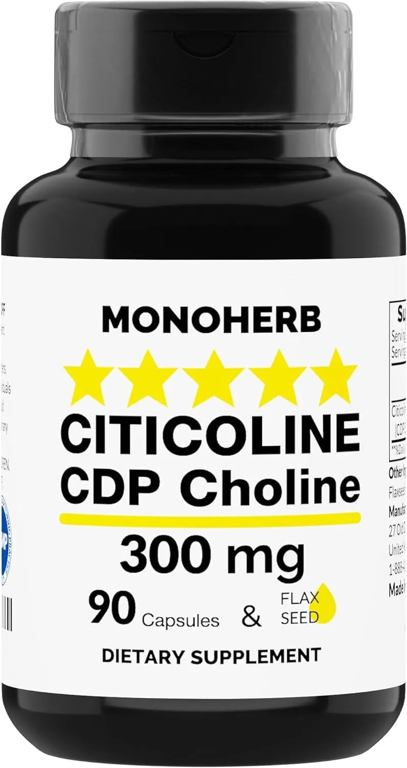 MONOHERB - Monoherb Citicoline CDP Choline 300Mg. 90 Capsulas - The Red Vitamin MX - Suplementos Alimenticios - {{ shop.shopifyCountryName }}