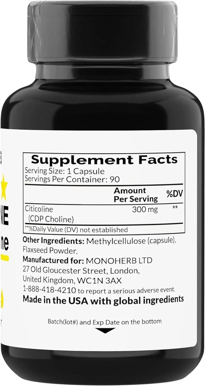 MONOHERB - Monoherb Citicoline CDP Choline 300Mg. 90 Capsulas - The Red Vitamin MX - Suplementos Alimenticios - {{ shop.shopifyCountryName }}