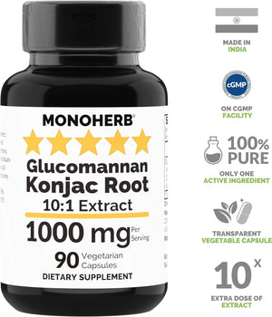 MONOHERB - Monoherb Glucomannan Konjac Root 1000Mg. 90 Capsulas - The Red Vitamin MX - Suplementos Alimenticios - {{ shop.shopifyCountryName }}