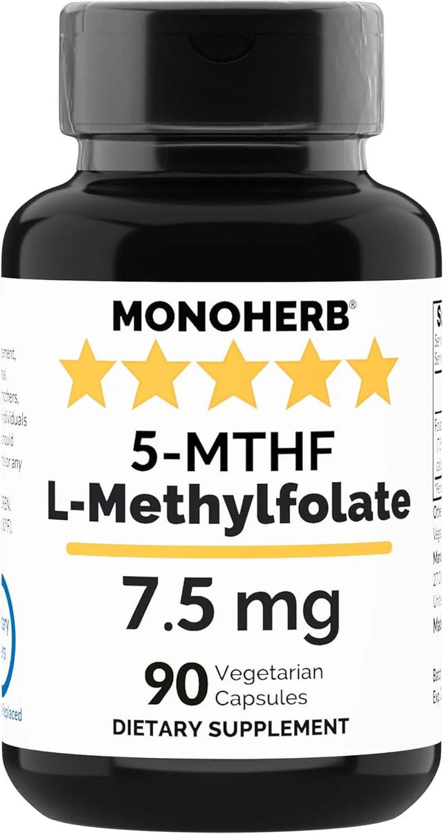 MONOHERB - Monoherb L-Methylfolate 5-MTHF 7.5Mg. 90 Capsulas - The Red Vitamin MX - Suplementos Alimenticios - {{ shop.shopifyCountryName }}