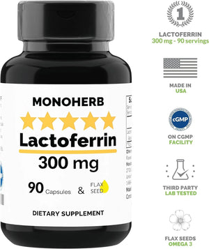 MONOHERB - Monoherb Lactoferrin 300Mg. 90 Capsulas - The Red Vitamin MX - Suplementos Alimenticios - {{ shop.shopifyCountryName }}