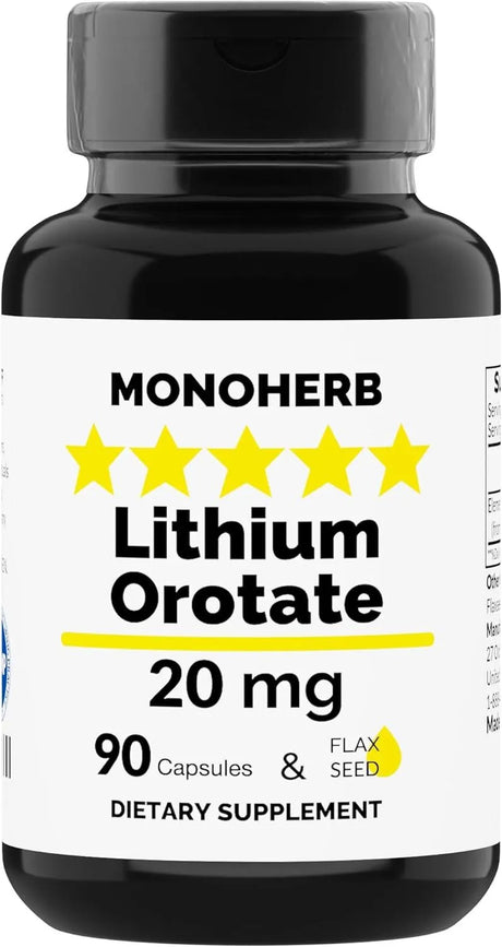 MONOHERB - Monoherb Lithium Orotate 20Mg. 90 Capsulas - The Red Vitamin MX - Suplementos Alimenticios - {{ shop.shopifyCountryName }}