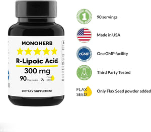 MONOHERB - MONOHERB R-Lipoic Acid 300Mg. 60 Capsulas - The Red Vitamin MX - Suplementos Alimenticios - {{ shop.shopifyCountryName }}