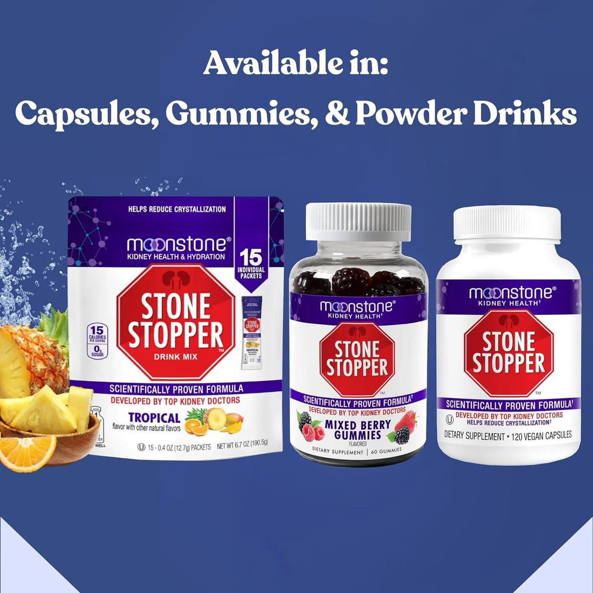 MOONSTONE - Moonstone Kidney Stone Stopper 120 Capsulas 2 Pack - The Red Vitamin MX - Suplementos Alimenticios - {{ shop.shopifyCountryName }}