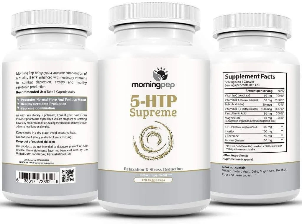 MORNING PEP - Morning Pep 5-HTP Supreme 120 Capsulas - The Red Vitamin MX - Suplementos Alimenticios - {{ shop.shopifyCountryName }}