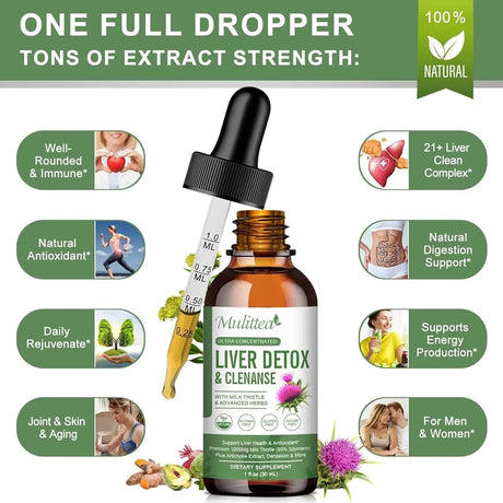 MULTITTEA - Mulittea Liver Health Liquid Drops 30Ml. 2 Pack - The Red Vitamin MX - Suplementos Alimenticios - {{ shop.shopifyCountryName }}