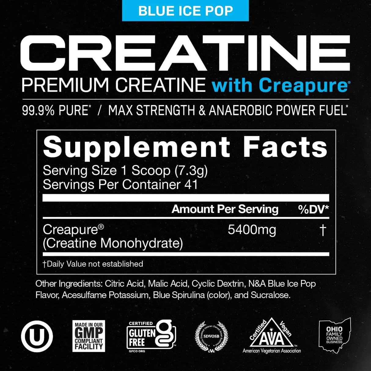 MUSCLE FEAST - Muscle Feast Creapure Creatine Monohydrate Powder 41 Servicios 300Gr. Blue Ice Pop - The Red Vitamin MX - Suplementos Alimenticios - {{ shop.shopifyCountryName }}