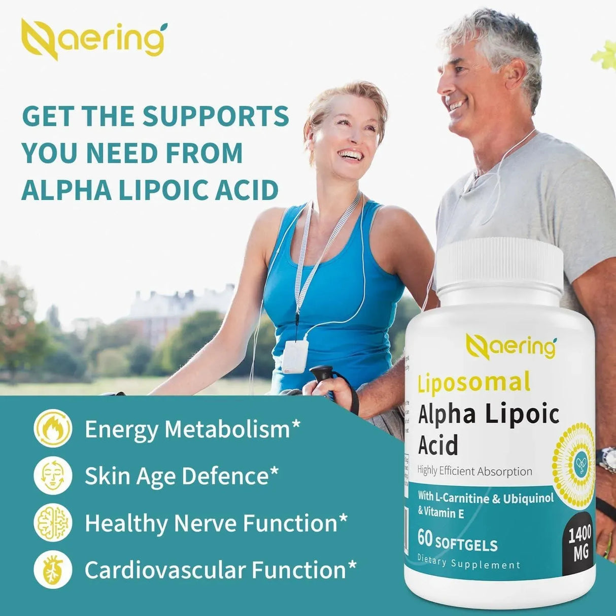 NAERING - Naering Liposomal Alpha Lipoic Acid 1400Mg. 120 Capsulas Blandas - The Red Vitamin MX - Suplementos Alimenticios - {{ shop.shopifyCountryName }}