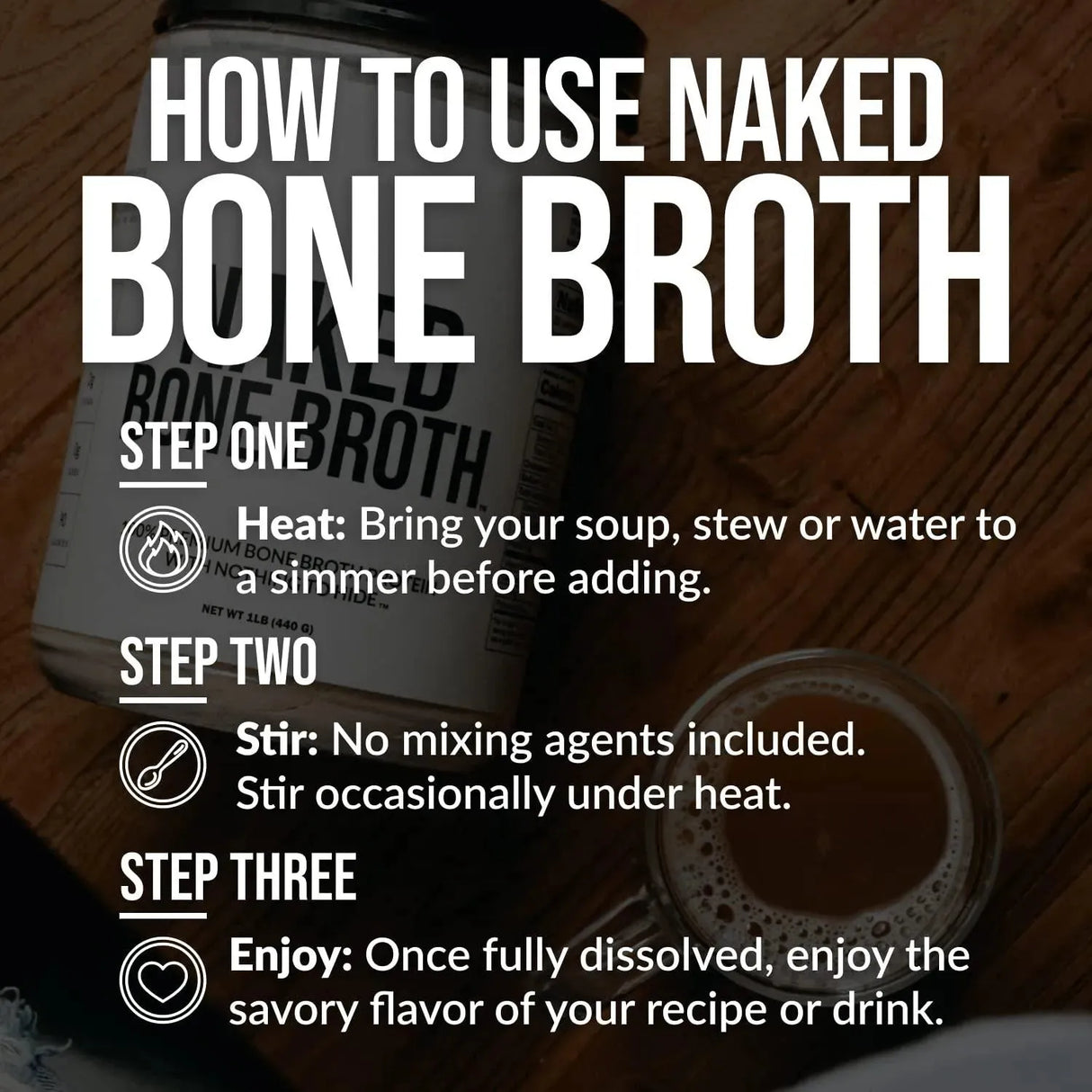 NAKED NUTRITION - NAKED Naked Bone Broth 440Gr. - The Red Vitamin MX - Suplementos Alimenticios - {{ shop.shopifyCountryName }}