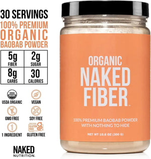 NAKED NUTRITION - NAKED Naked Fiber Organic Powder 300Gr. - The Red Vitamin MX - Suplementos Alimenticios - {{ shop.shopifyCountryName }}