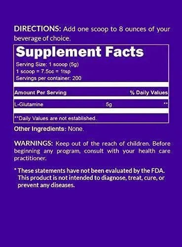 NAKED NUTRITION - NAKED Pure L-Glutamine 200 Servicios 1Kg. - The Red Vitamin MX - Suplementos Alimenticios - {{ shop.shopifyCountryName }}