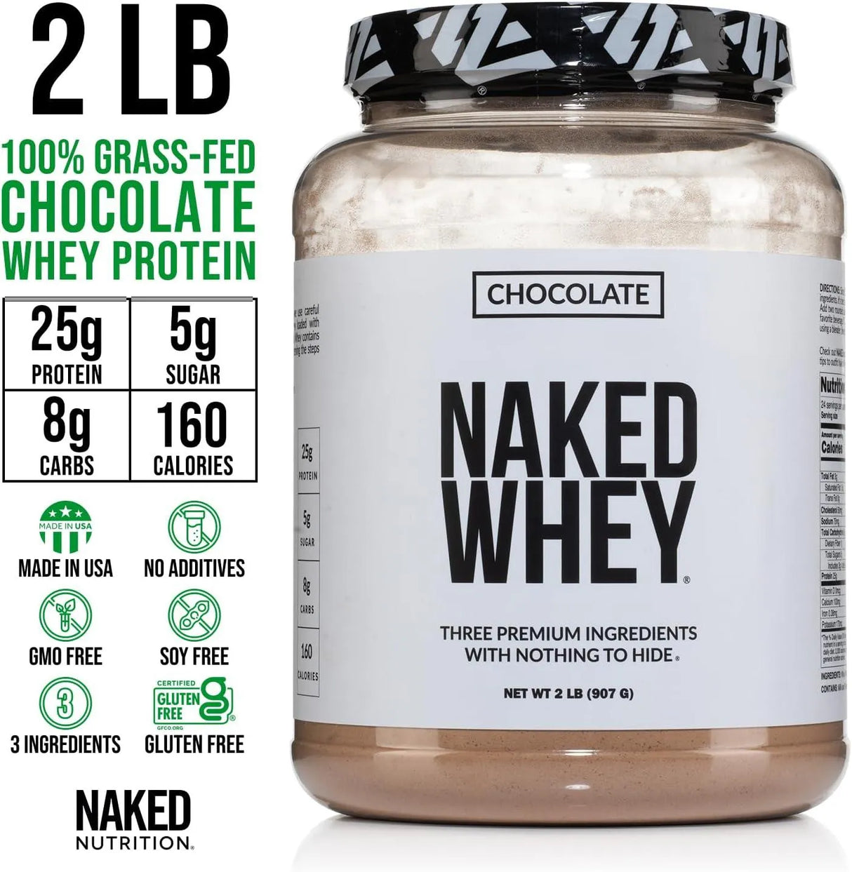 NAKED NUTRITION - NAKED Whey Chocolate Protein Powder 24 Servicios 907Gr. - The Red Vitamin MX - Suplementos Alimenticios - {{ shop.shopifyCountryName }}