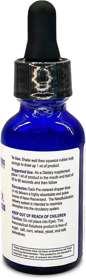 NANOCEUTICAL SOLUTIONS - Nanoceutical Solutions Nano Resveratrol Liquid Drops 30Ml. - The Red Vitamin MX - Suplementos Alimenticios - {{ shop.shopifyCountryName }}