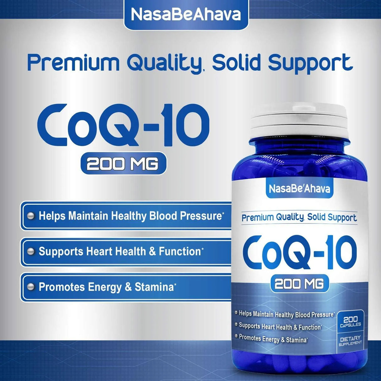 NASA BEAHAVA - NasaBeahava Pure CoQ10 200Mg. 200 Capsulas - The Red Vitamin MX - Suplementos Alimenticios - {{ shop.shopifyCountryName }}