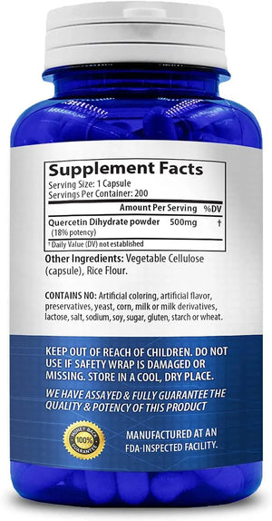 NASA BEAHAVA - NasaBeahava Pure Quercetin 500Mg. 200 Capsulas - The Red Vitamin MX - Suplementos Alimenticios - {{ shop.shopifyCountryName }}