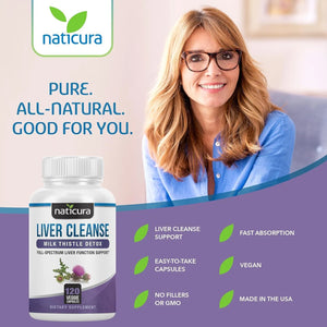 NATICURA - Naticura Liver Cleanse with Milk Thistle 120 Capsulas - The Red Vitamin MX - Suplementos Alimenticios - {{ shop.shopifyCountryName }}