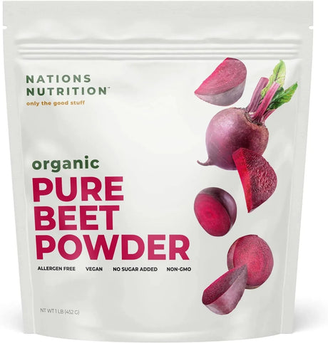 NATIONS NUTRITION - Nations Nutrition Pure Beet Root Powder Organic 452Gr. - The Red Vitamin MX - Suplementos Alimenticios - {{ shop.shopifyCountryName }}