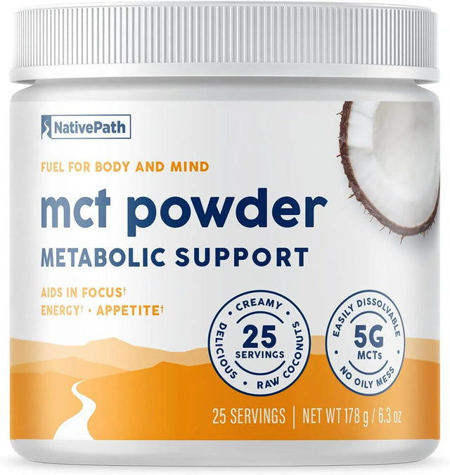 NATIVEPATH - NativePath MCT Coconut Oil Powder 25 Servicios 178Gr. - The Red Vitamin MX - Suplementos Alimenticios - {{ shop.shopifyCountryName }}