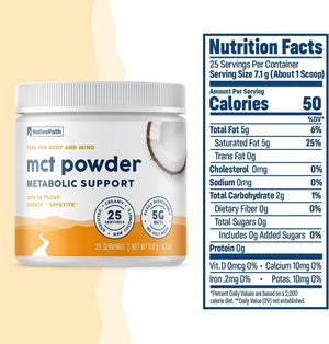 NATIVEPATH - NativePath MCT Coconut Oil Powder 25 Servicios 178Gr. - The Red Vitamin MX - Suplementos Alimenticios - {{ shop.shopifyCountryName }}