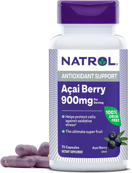 NATROL - Natrol Acai Berry 1,000Mg. 75 Capsulas - The Red Vitamin MX - Suplementos Alimenticios - {{ shop.shopifyCountryName }}