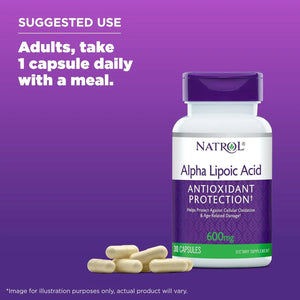 NATROL - Natrol Alpha Lipoic Acid 600Mg. 30 Capsulas - The Red Vitamin MX - Suplementos Alimenticios - {{ shop.shopifyCountryName }}