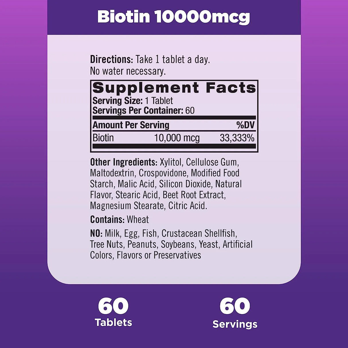 NATROL - Natrol Biotin 10,000 mcg 60 Tabletas - The Red Vitamin MX - Suplementos Alimenticios - {{ shop.shopifyCountryName }}