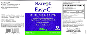 NATROL - Natrol Easy-C Immune Health 500Mg. 120 Tabletas - The Red Vitamin MX - Suplementos Alimenticios - {{ shop.shopifyCountryName }}