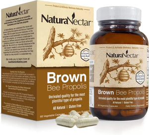 NATURA NECTAR - NaturaNectar Brown Bee Propolis 60 Capsulas - The Red Vitamin MX - Suplementos Alimenticios - {{ shop.shopifyCountryName }}