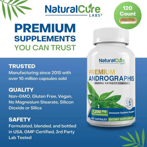 NATURAL CURE LABS - Natural Cure Labs Premium Andrographis Paniculata Extract 1,200Mg. 120 Capsulas 2 Pack - The Red Vitamin MX - Suplementos Alimenticios - {{ shop.shopifyCountryName }}