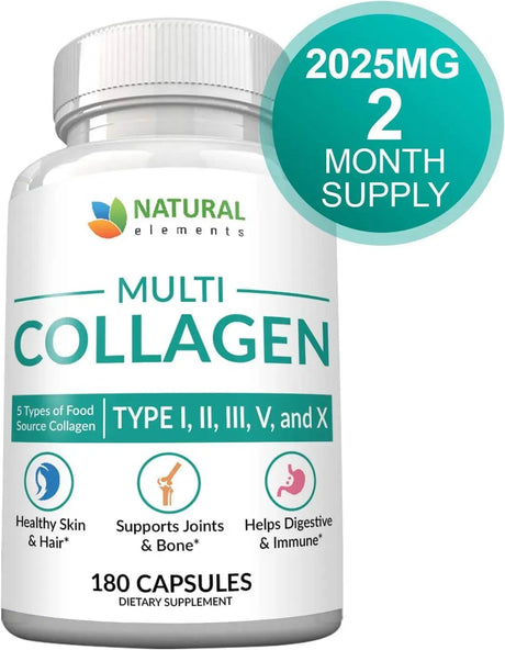 NATURAL ELEMENTS - Natural Elements Multi Collagen 180 Capsulas - The Red Vitamin MX - Suplementos Alimenticios - {{ shop.shopifyCountryName }}