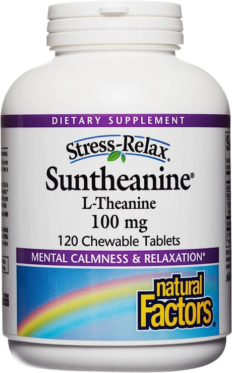 NATURAL FACTORS - Natural Factors Chewable Suntheanine L-Theanine 100Mg. 120 Tabletas Masticables - The Red Vitamin MX - Suplementos Alimenticios - {{ shop.shopifyCountryName }}