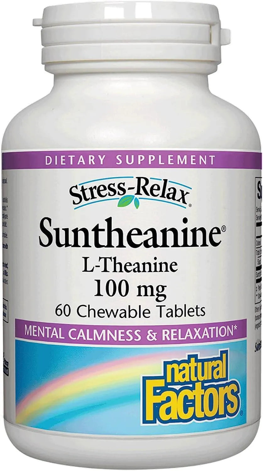 NATURAL FACTORS - Natural Factors Chewable Suntheanine L-Theanine 100Mg. 60 Tabletas Masticables - The Red Vitamin MX - Suplementos Alimenticios - {{ shop.shopifyCountryName }}