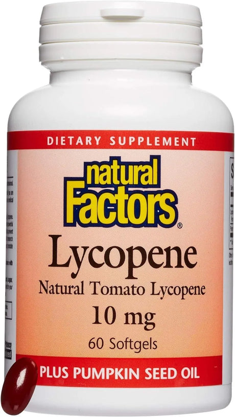 NATURAL FACTORS - Natural Factors Lycopene 10Mg. 60 Capsulas Blandas - The Red Vitamin MX - Suplementos Alimenticios - {{ shop.shopifyCountryName }}