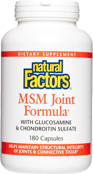 NATURAL FACTORS - Natural Factors MSM Joint Formula 180 Capsulas - The Red Vitamin MX - Suplementos Alimenticios - {{ shop.shopifyCountryName }}