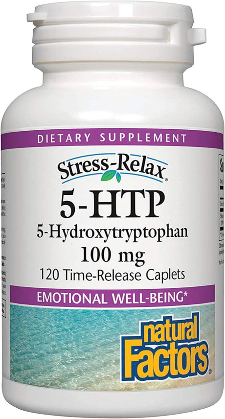 NATURAL FACTORS - Natural Factors Stress-Relax 5-HTP 100Mg. 120 Tabletas - The Red Vitamin MX - Suplementos Alimenticios - {{ shop.shopifyCountryName }}