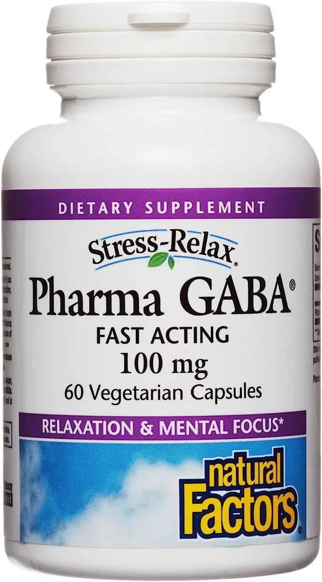 NATURAL FACTORS - Natural Factors Stress-Relax Pharma GABA 100Mg. 60 Capsulas - The Red Vitamin MX - Suplementos Alimenticios - {{ shop.shopifyCountryName }}