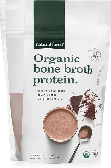 NATURAL FORCE - Natural Force Chocolate Organic Bone Broth Protein Powder 392Gr. - The Red Vitamin MX - Suplementos Alimenticios - {{ shop.shopifyCountryName }}