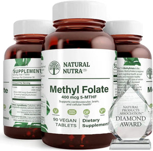 NATURAL NUTRA - Natural Nutra Active Methyl Folate 90 Tabletas 2 Pack - The Red Vitamin MX - Suplementos Alimenticios - {{ shop.shopifyCountryName }}